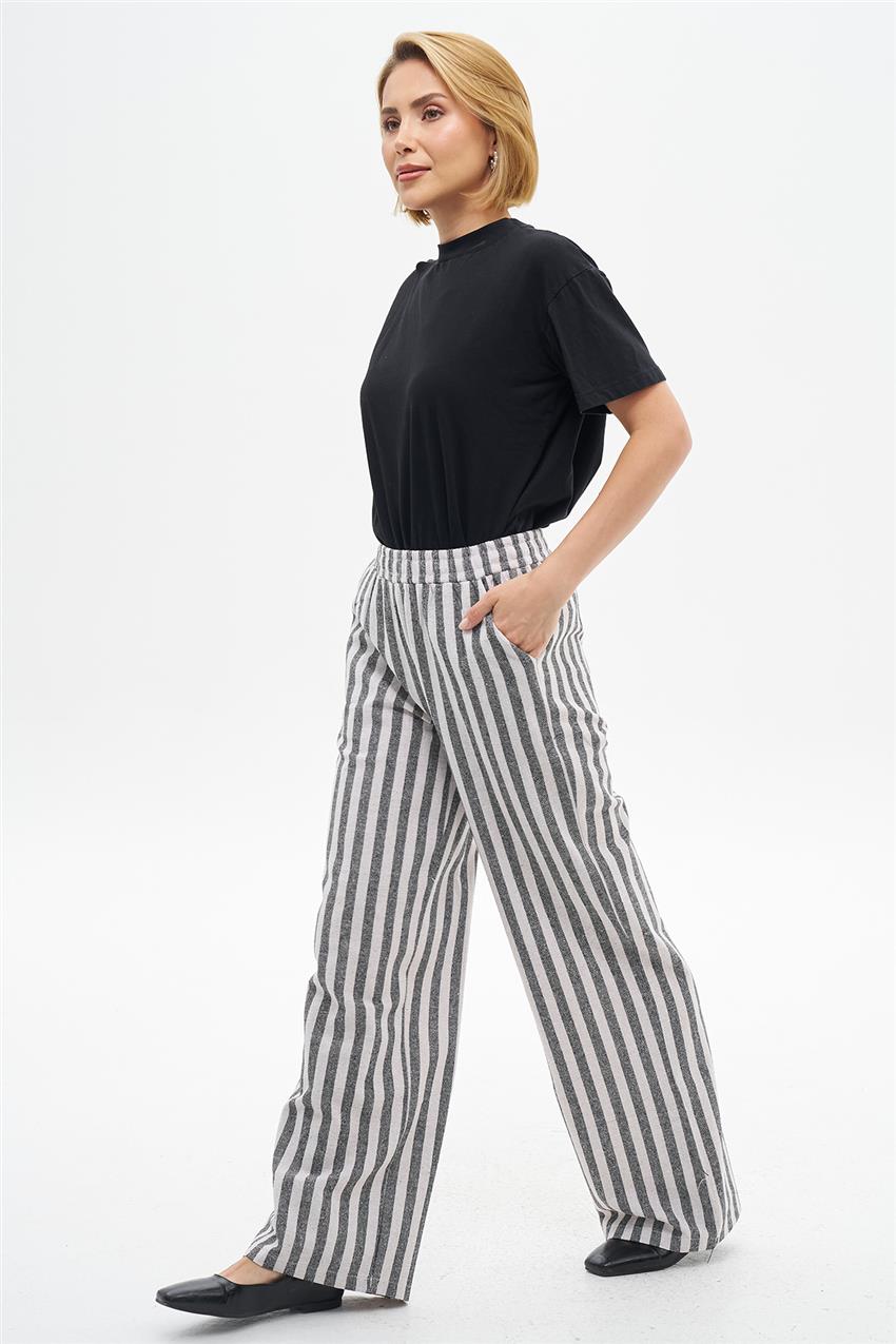 Pants-Black-Ecru EMR-2102-304