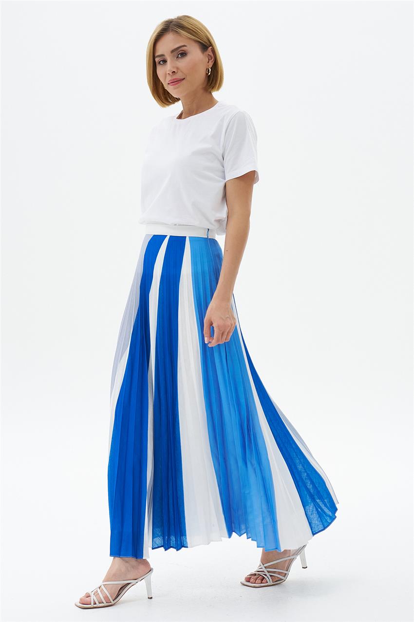 Skirt-İndigo ETK-0145-R1100