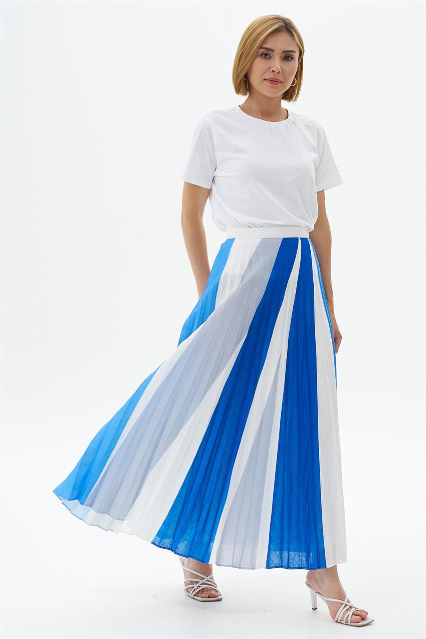 Skirt-İndigo ETK-0145-R1100