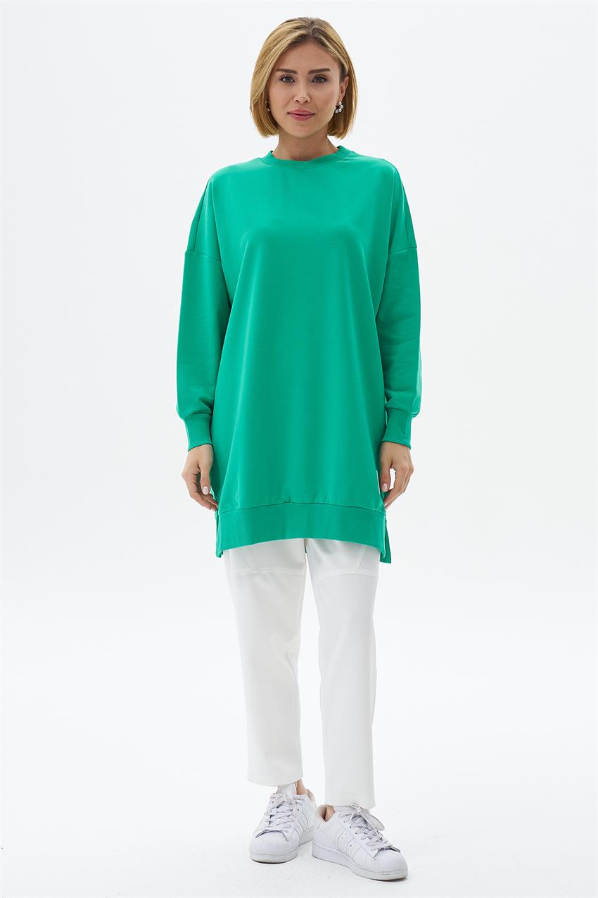 Basic İki İplik Mint Tunik