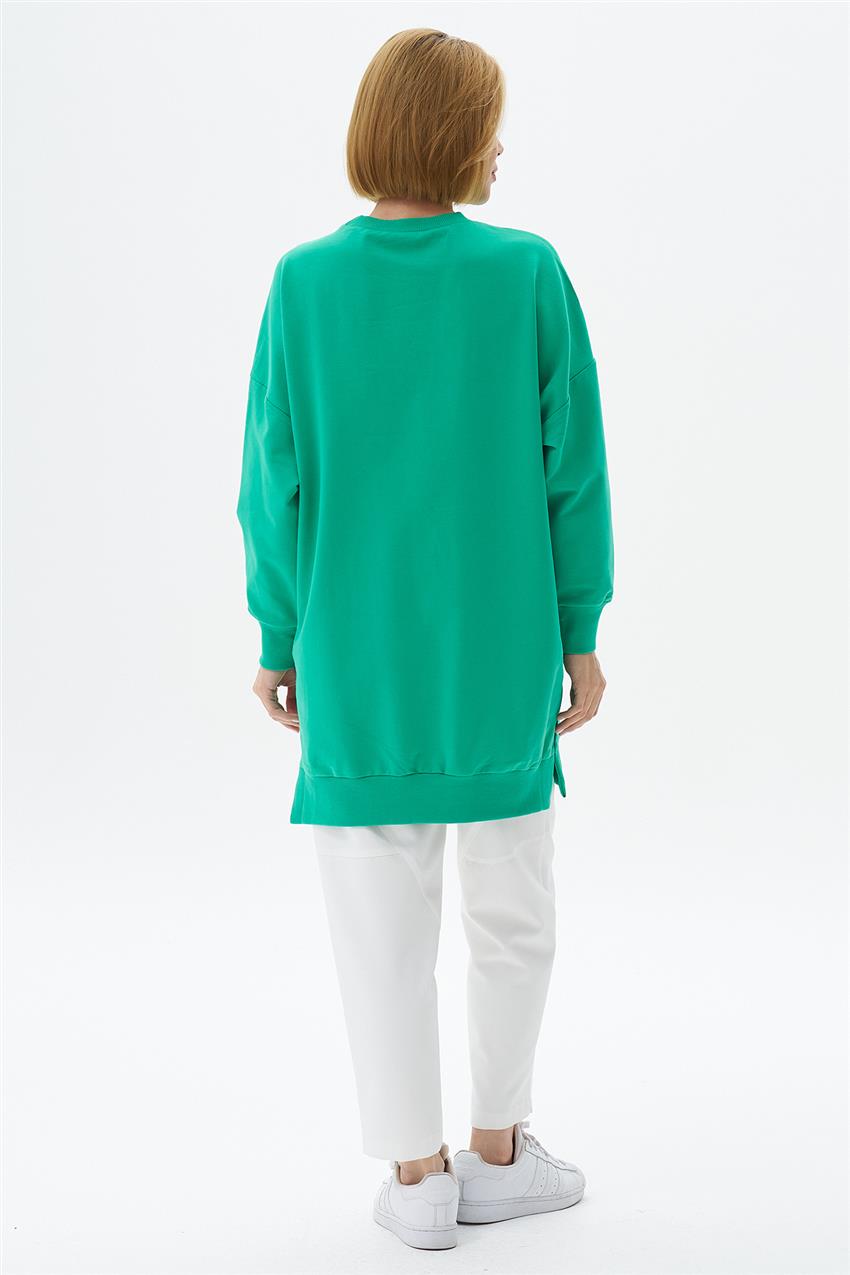 Basic İki İplik Mint Tunik