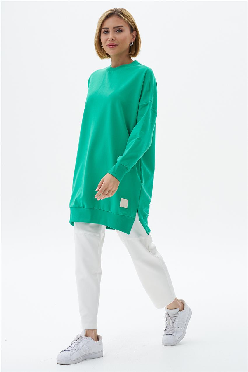 Basic İki İplik Mint Tunik