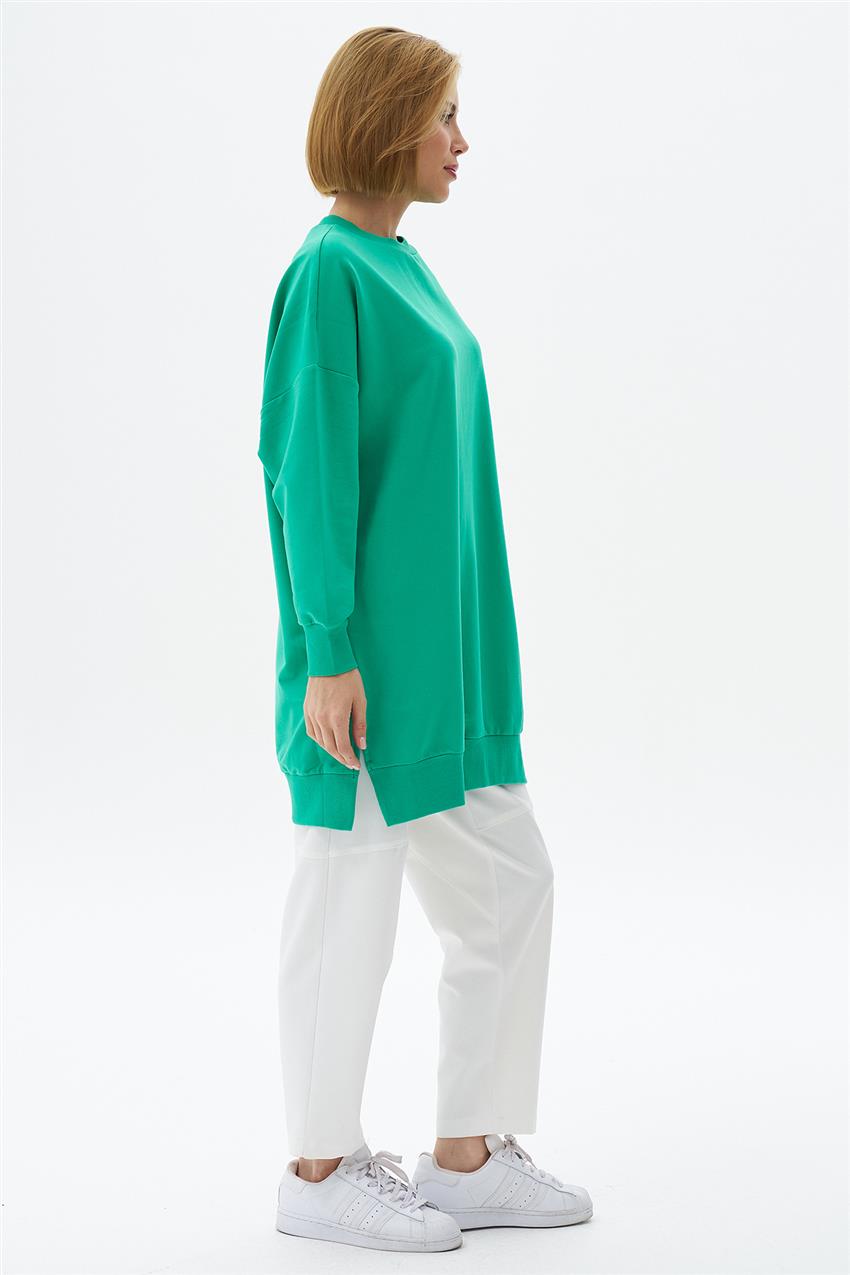 Basic İki İplik Mint Tunik