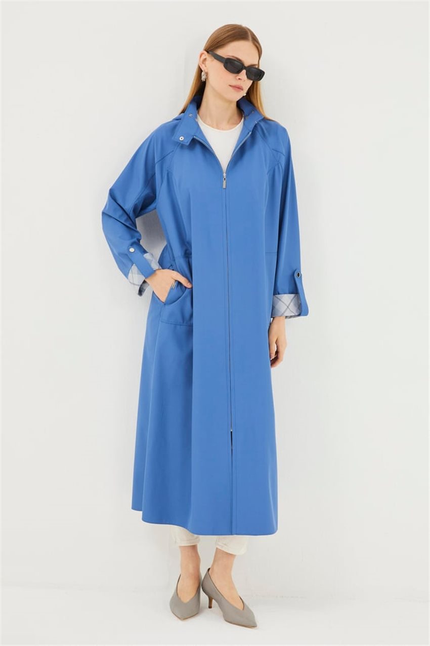 Trenchcoat-İndigo 13454-R1100