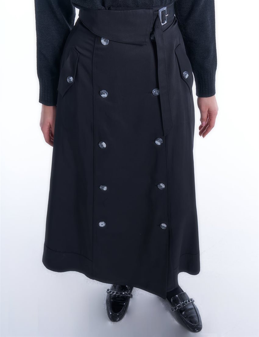 Skirt-Black KA-B24-12004-12