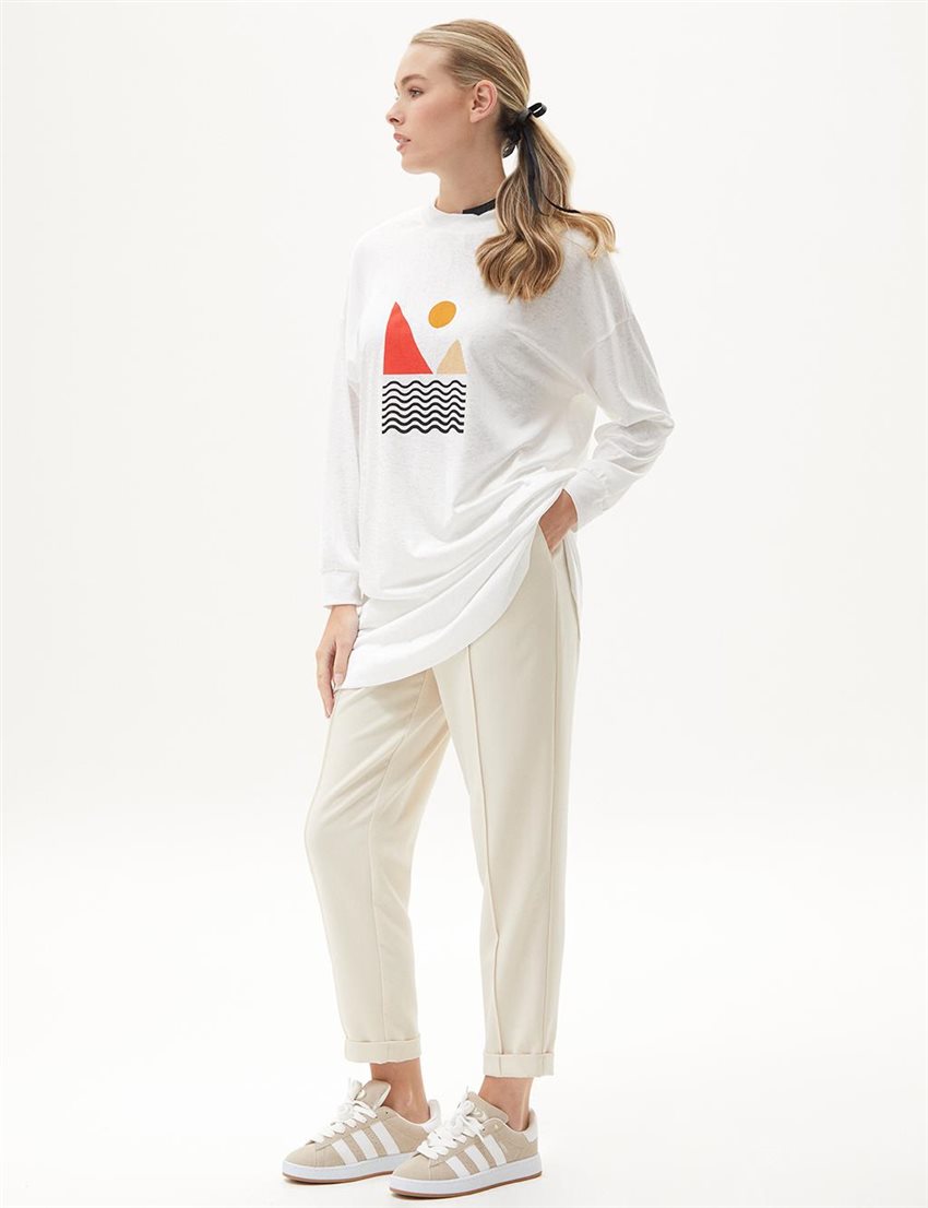 Sweatshirt-Optic White KY-B24-70025-02