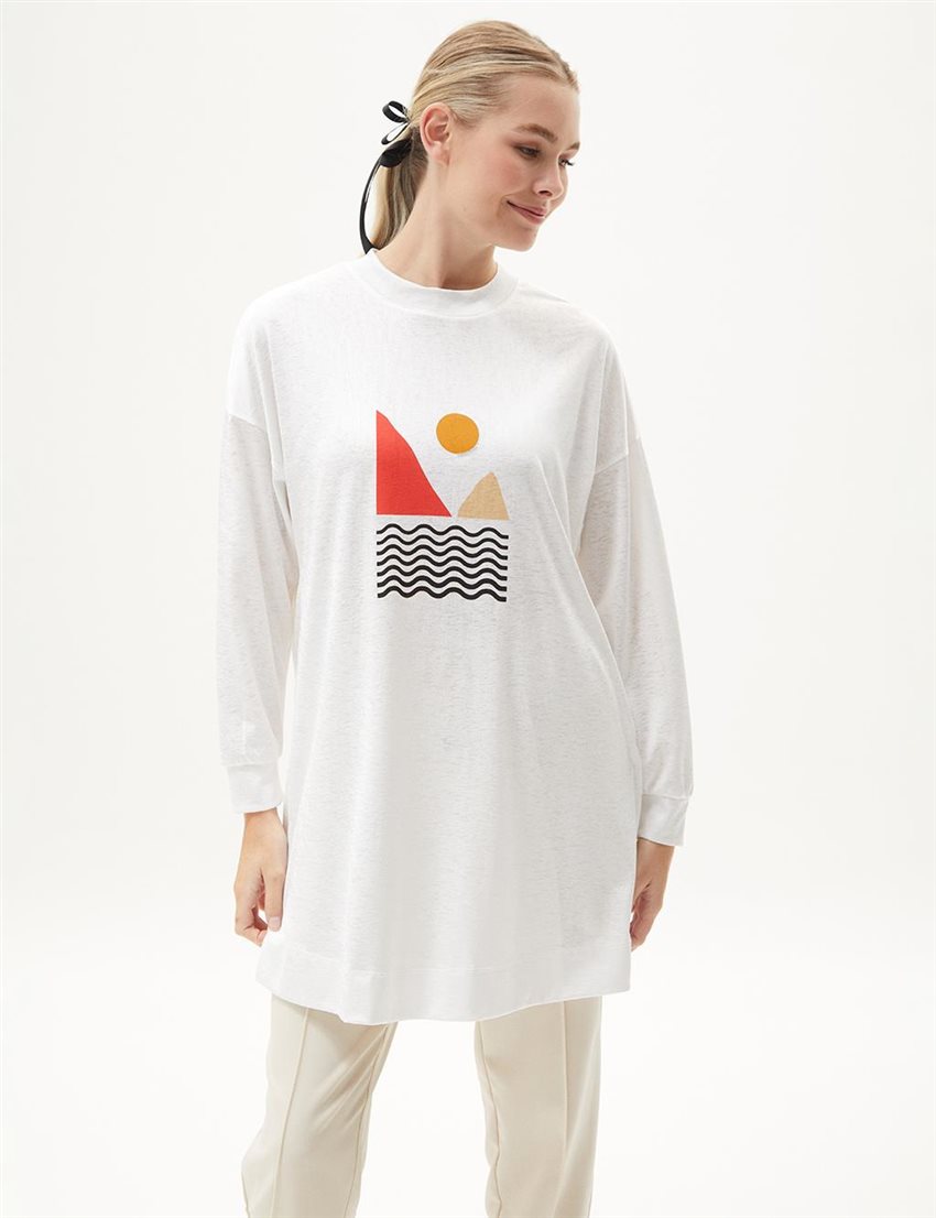 Sweatshirt-Optic White KY-B24-70025-02