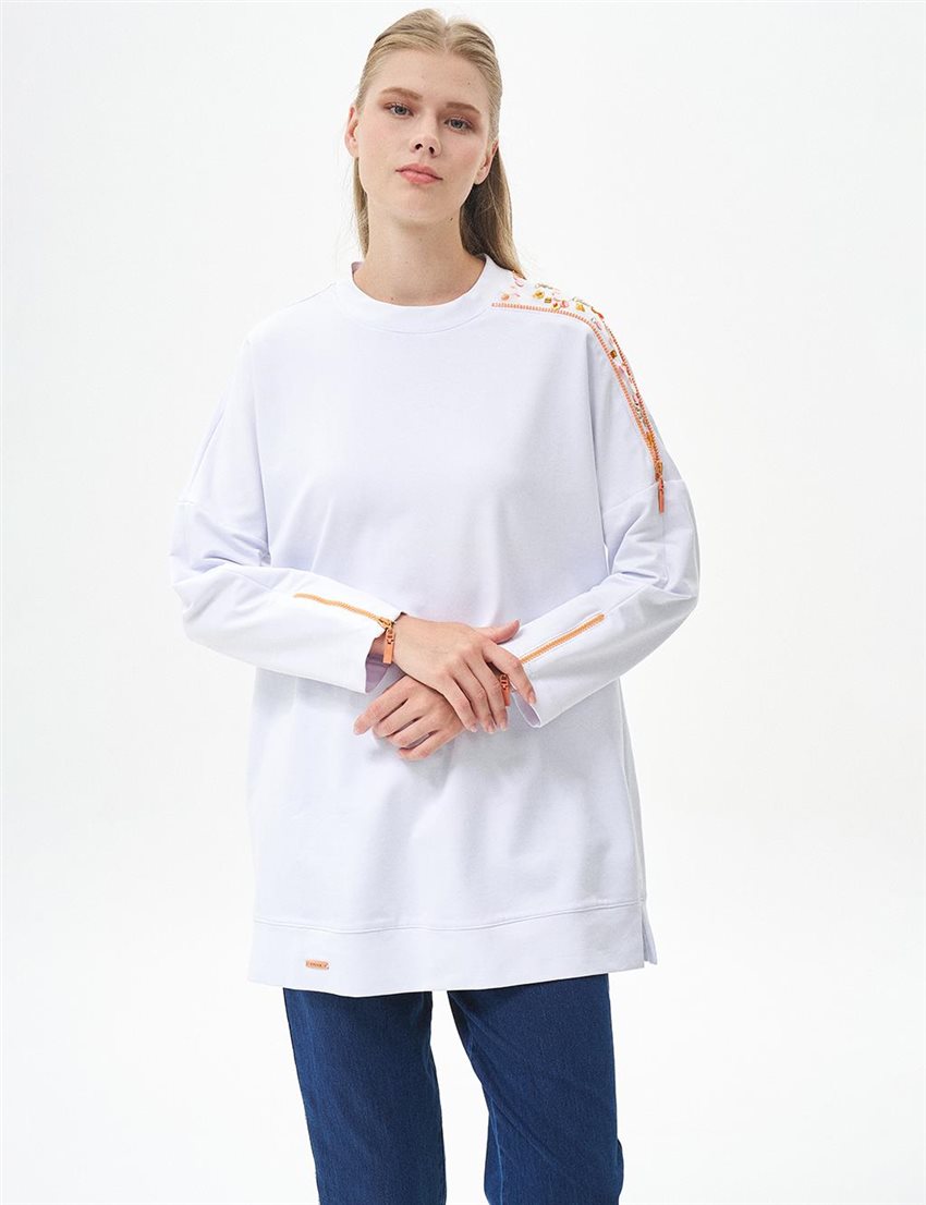 Sweatshirt-Optic White KA-B24-31005-02