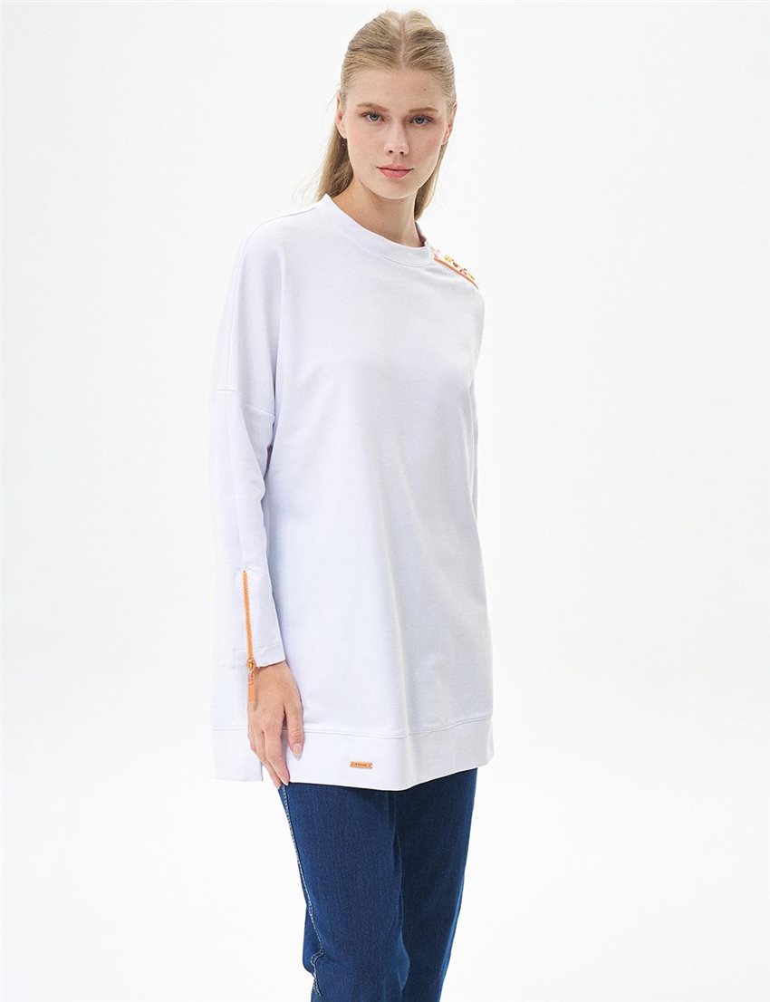 Sweatshirt-Optic White KA-B24-31005-02