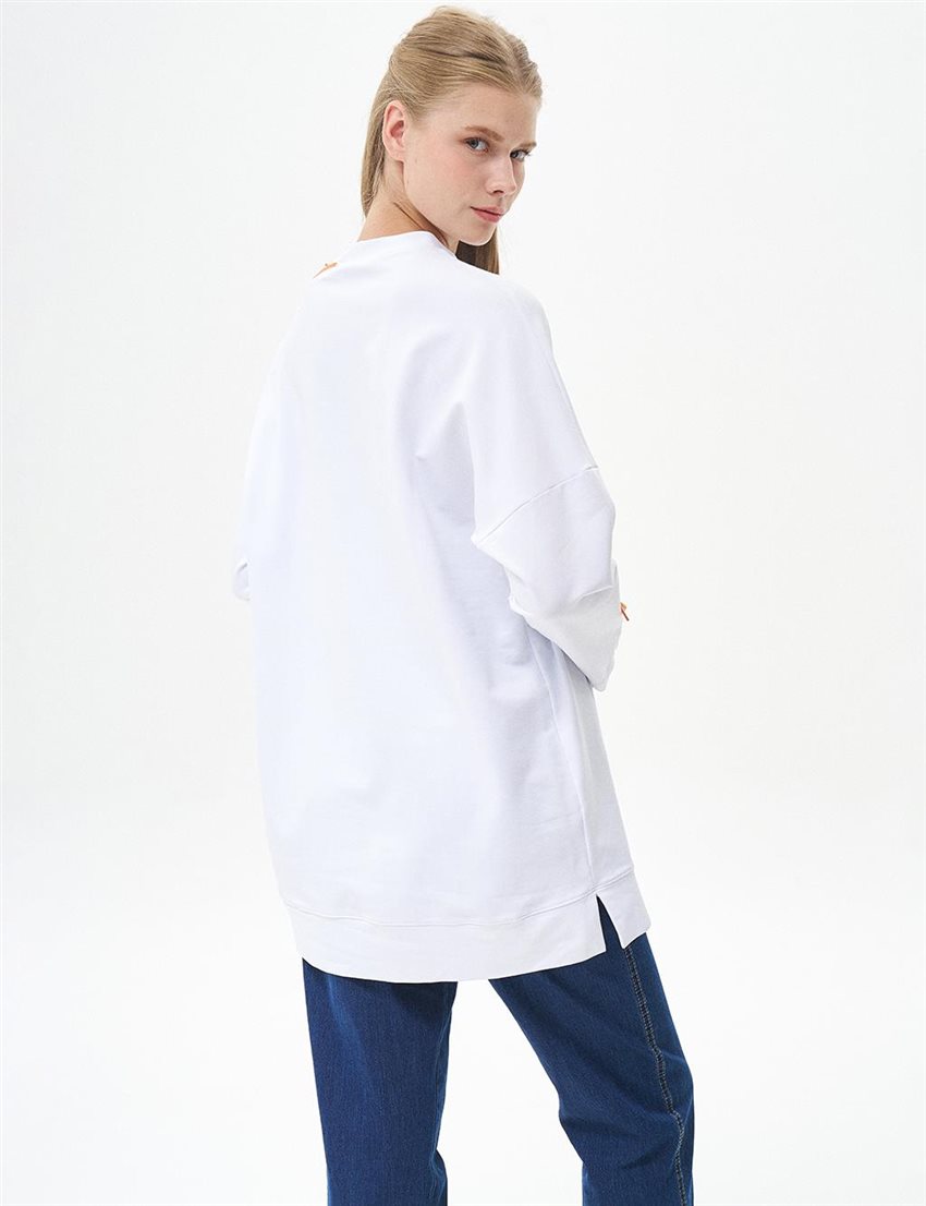 Sweatshirt-Optic White KA-B24-31005-02