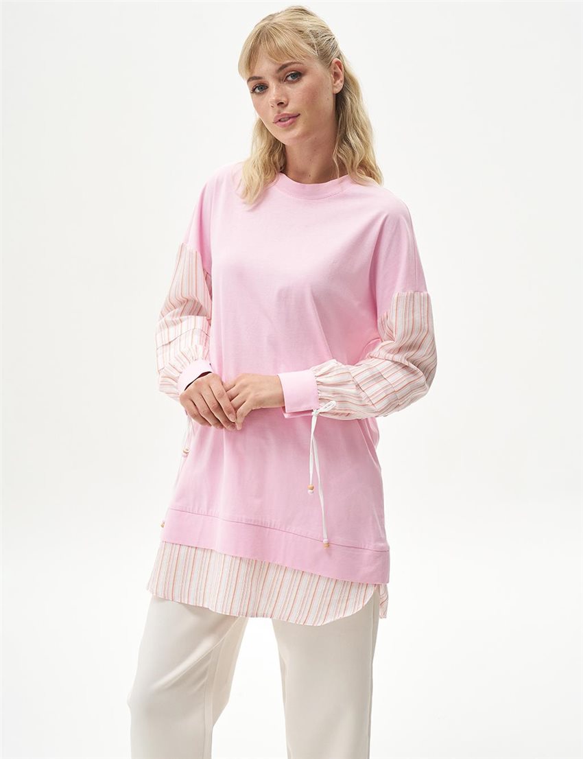 Sweatshirt-Şeker Pembe KA-B24-31019-220