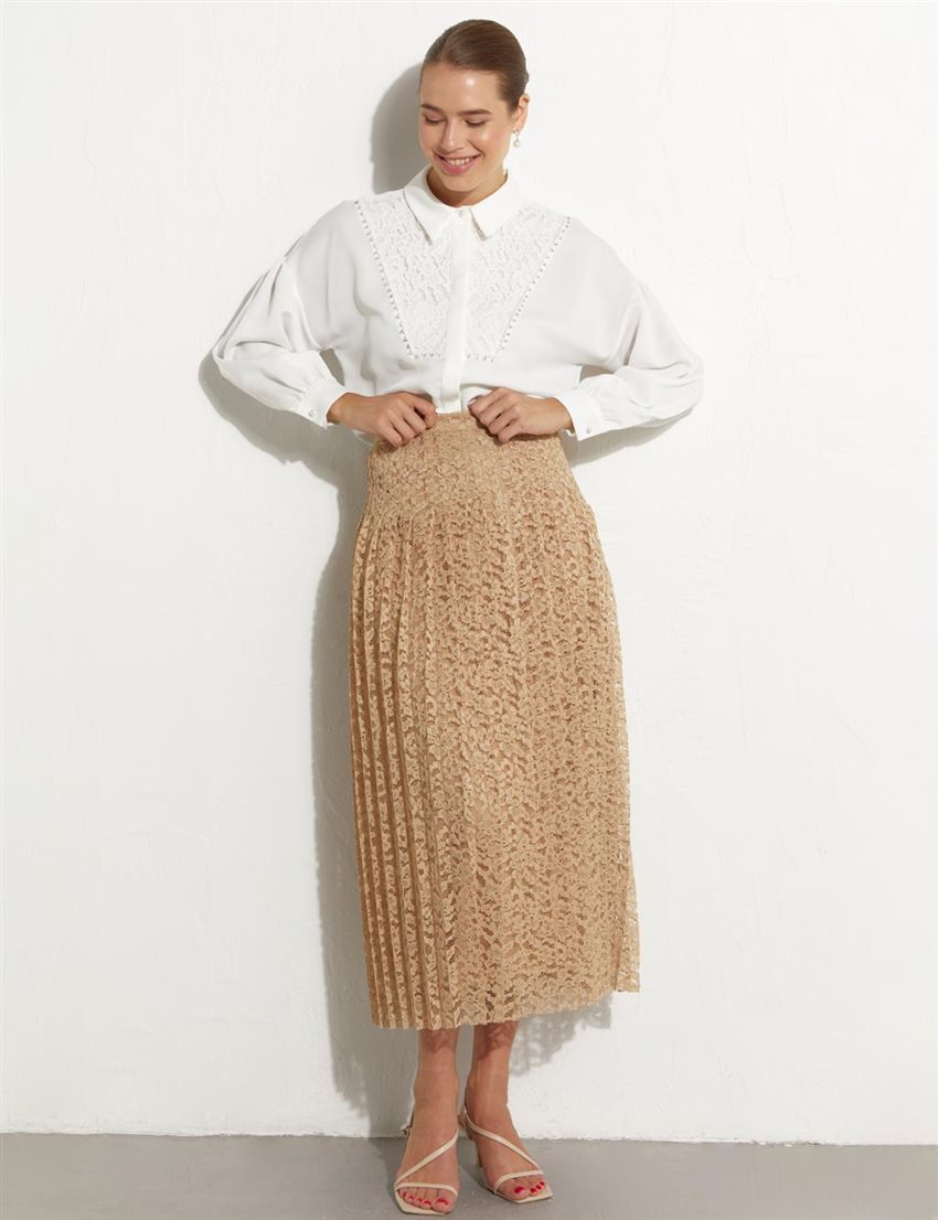 Skirt-Sand Beige KA-A23-12011-581