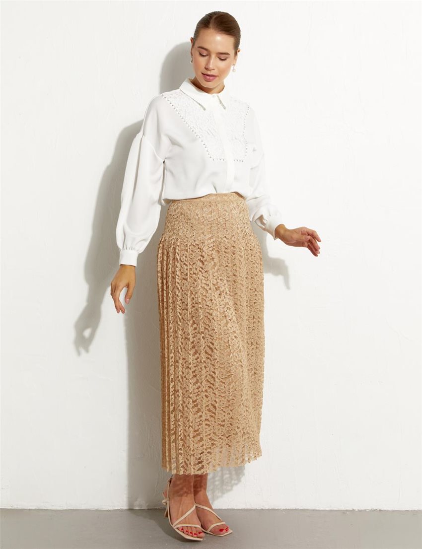 Skirt-Sand Beige KA-A23-12011-581