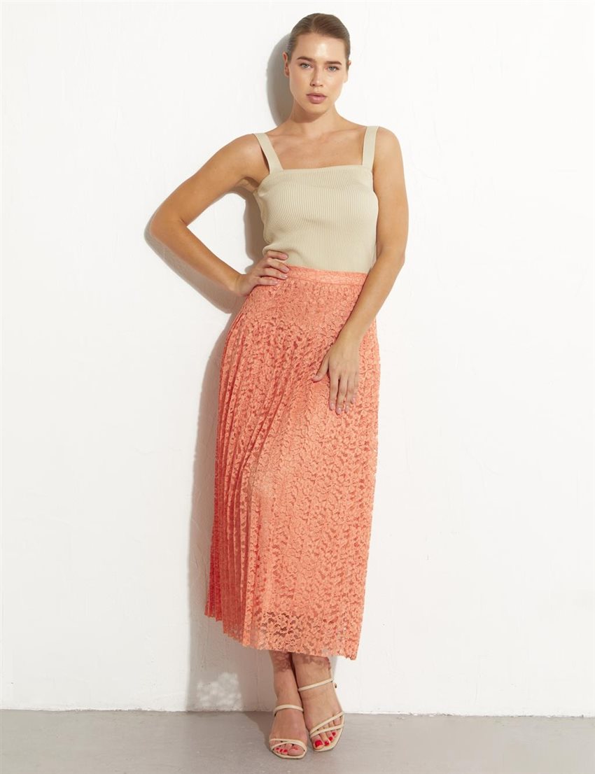 Skirt-Peach KA-A23-12011-141