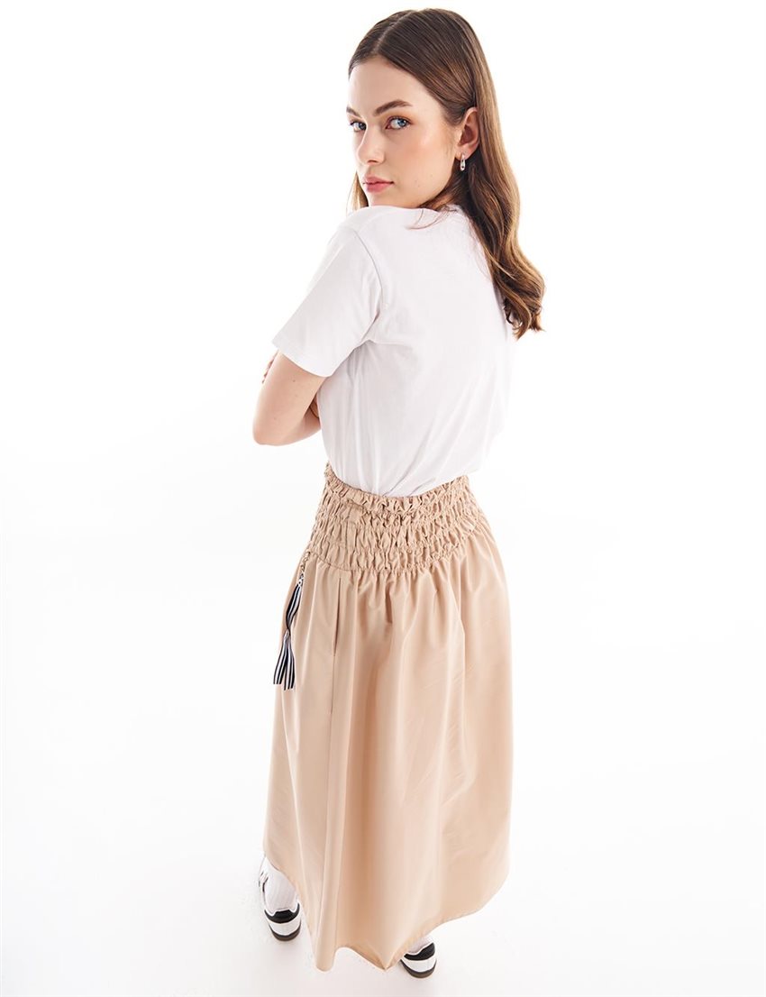 Skirt-Beige KA-B24-12018-08