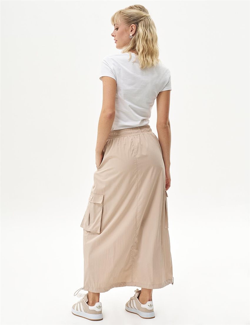 Skirt-Beige KA-B24-12017-08