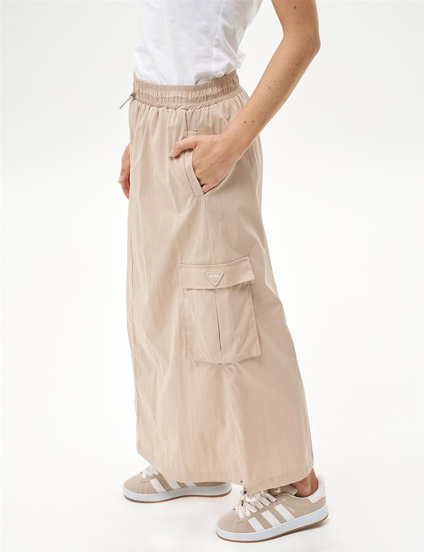 Skirt-Beige KA-B24-12017-08