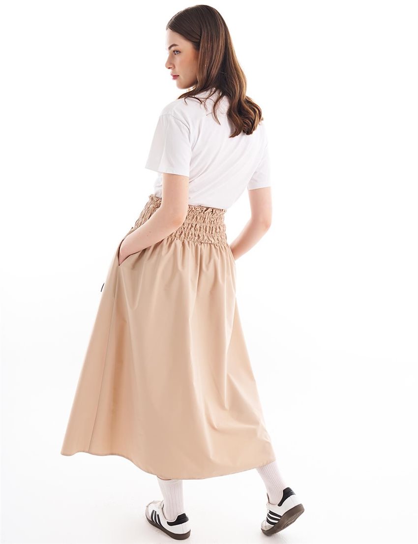 Skirt-Beige KA-B24-12018-08