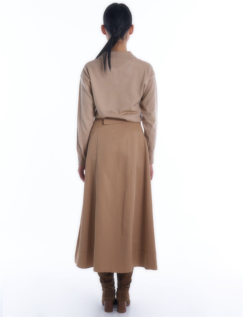 Skirt-Beige KA-B24-12004-08