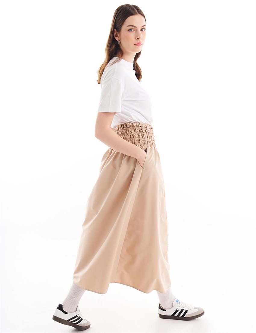 Skirt-Beige KA-B24-12018-08