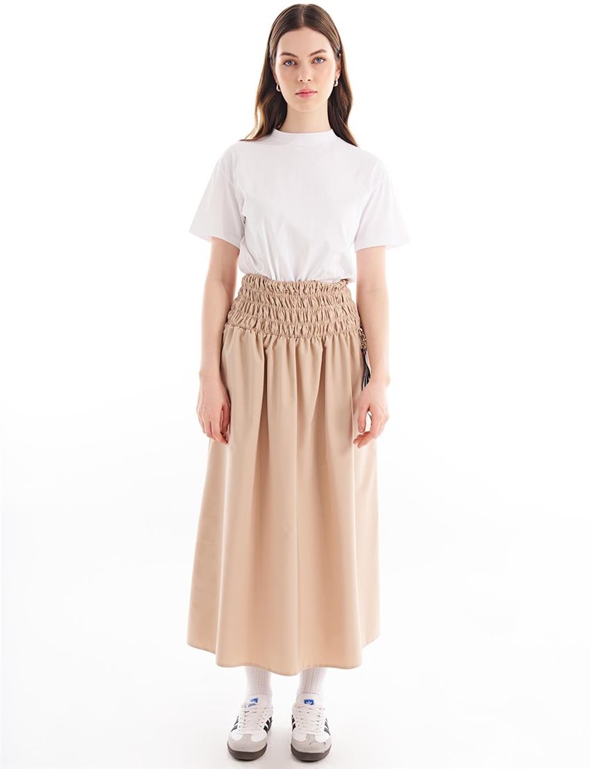 Skirt-Beige KA-B24-12018-08