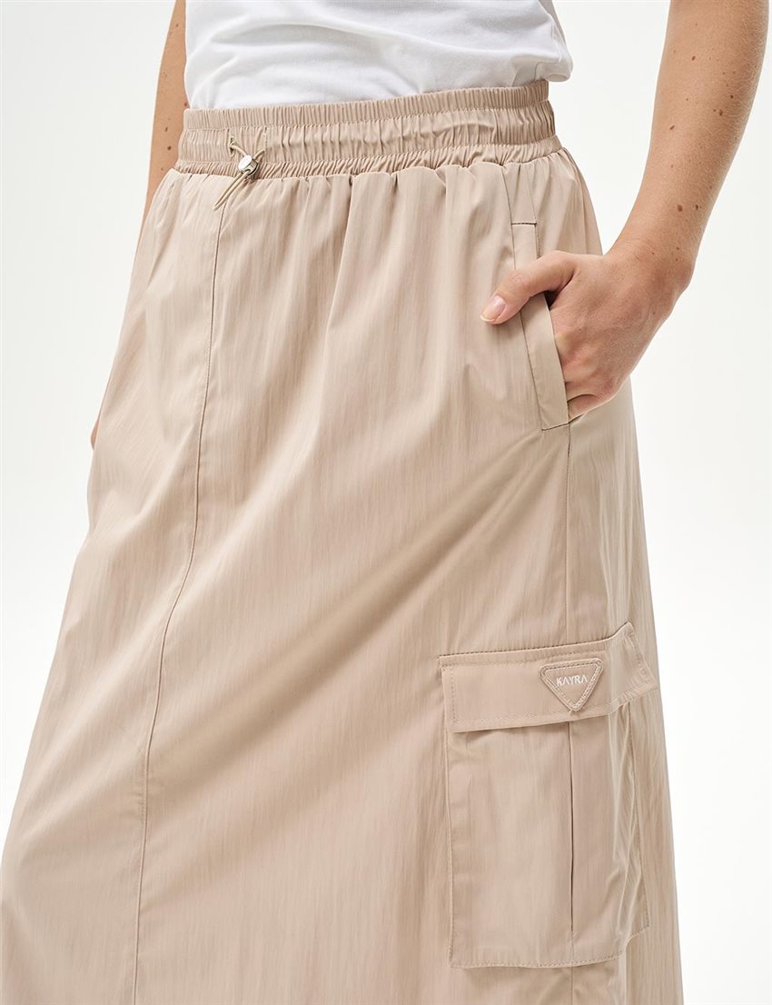 Skirt-Beige KA-B24-12017-08