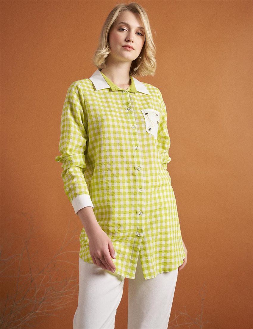 Tunic-Pistachio Green KA-B24-21091-586