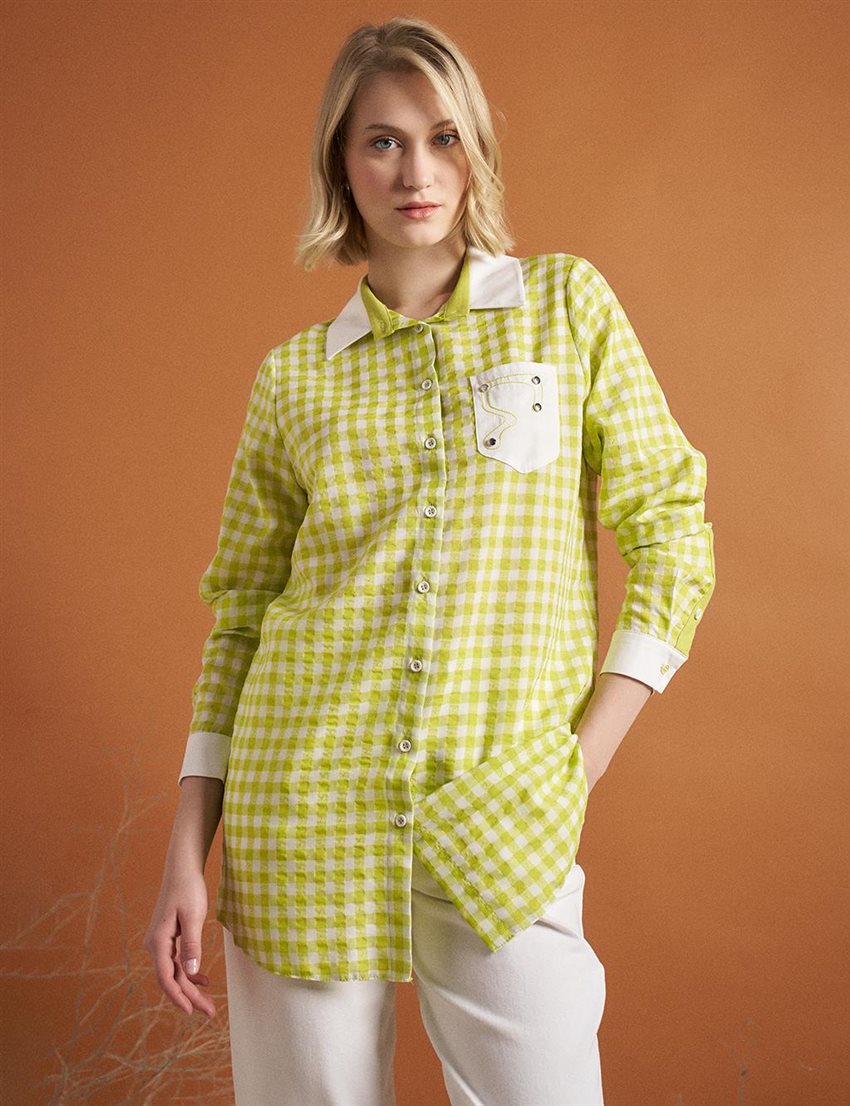 Tunic-Pistachio Green KA-B24-21091-586