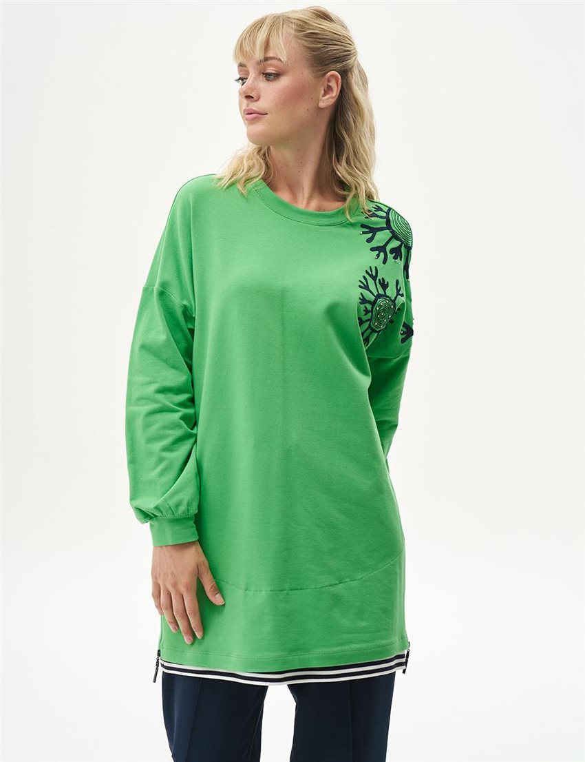 Sweatshirt-Green KA-B24-31011-588