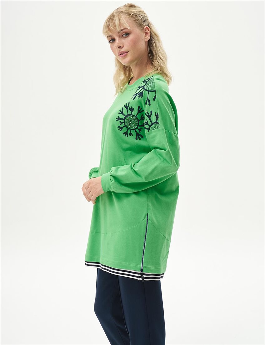 Sweatshirt-Green KA-B24-31011-588