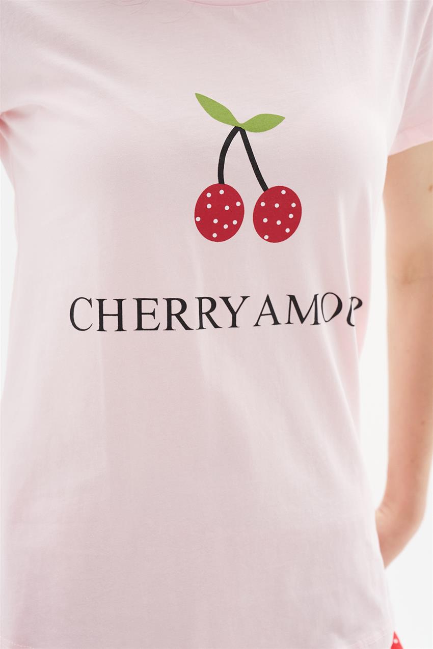 Nbb 67998 Cherry Pijama Takımı-Pembe 67998-42