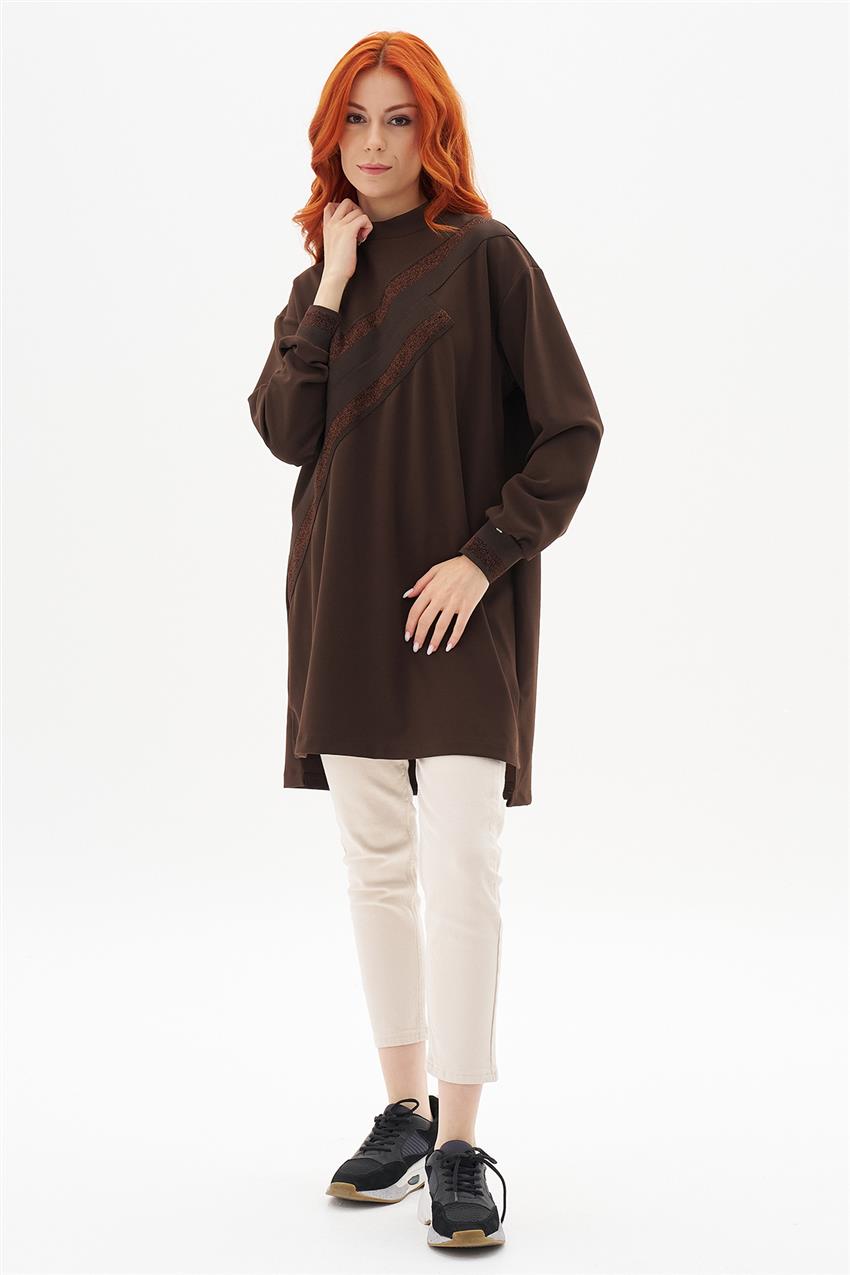 Tunic-Dark Brown 24KT418-5008