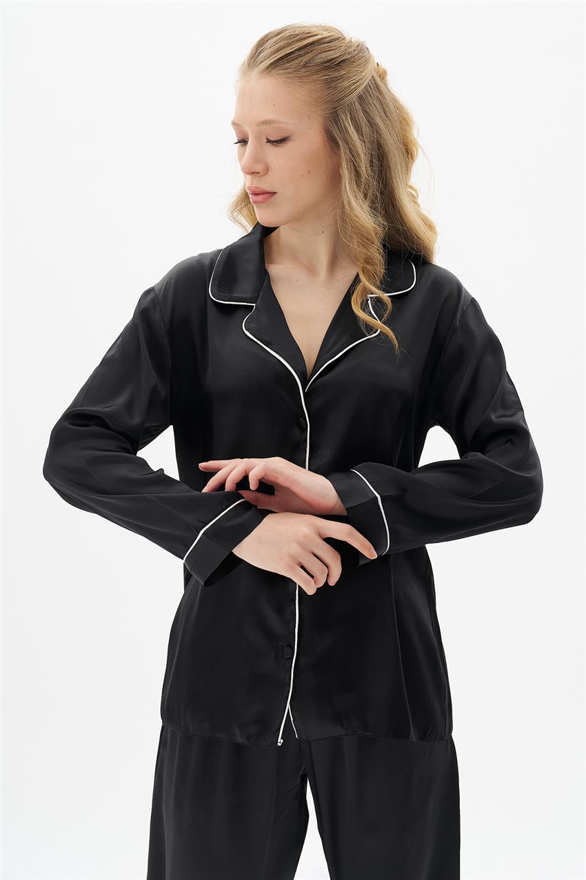 Pyjamas-Nightgown-Black 6639-01