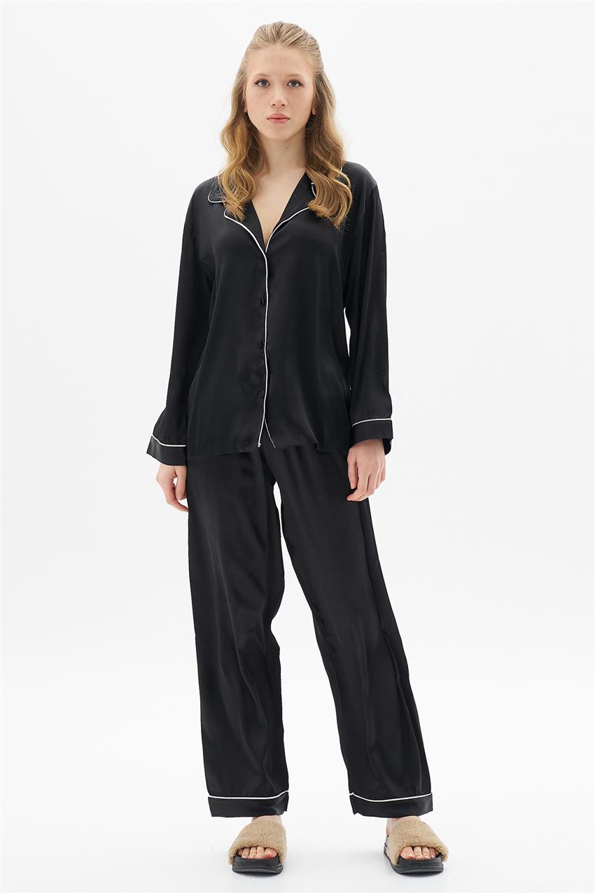 Pyjamas-Nightgown-Black 6639-01