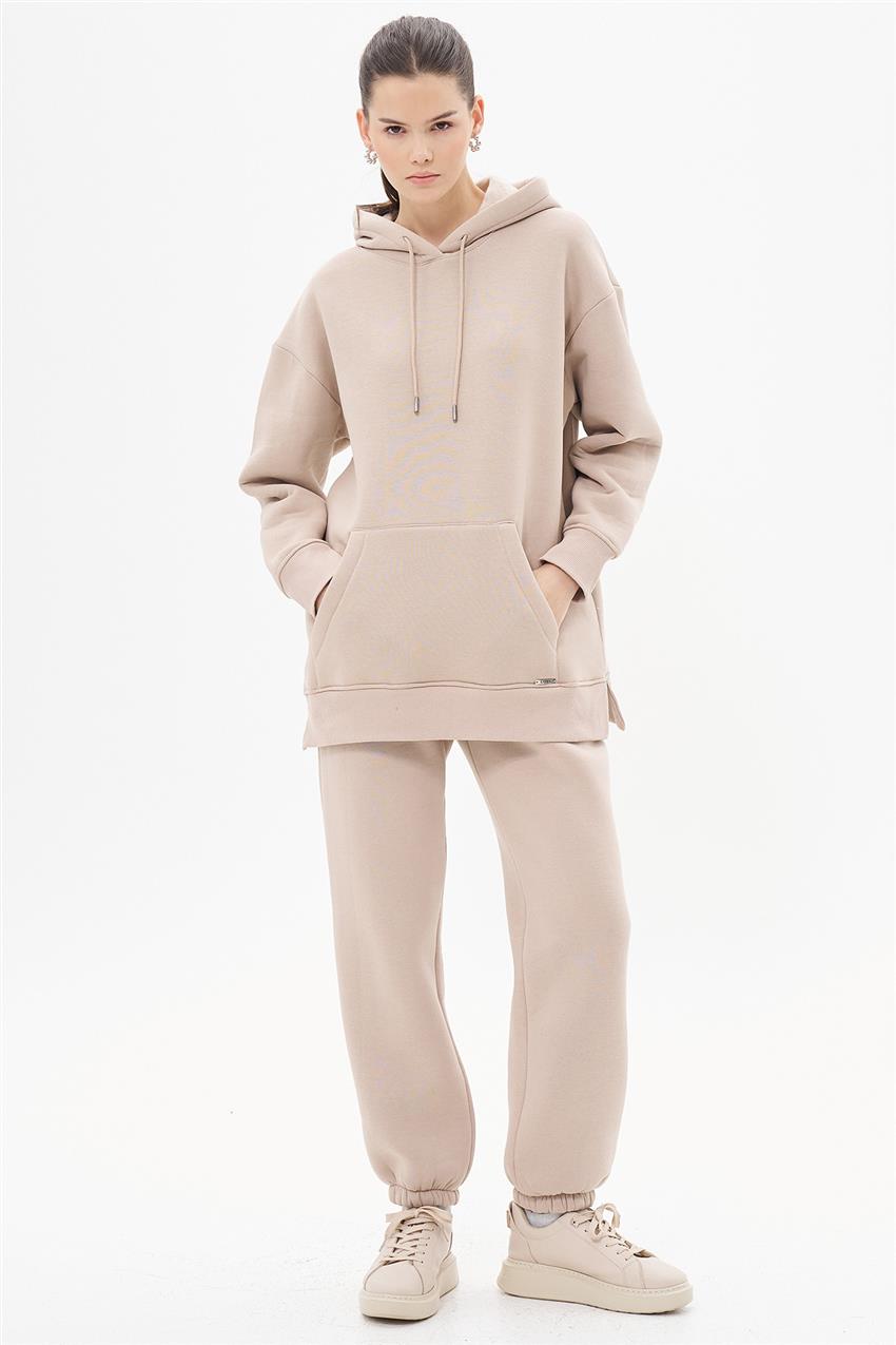 Basic Oversize Taş Sweatshirt