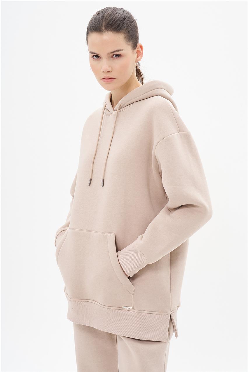 Basic Oversize Taş Sweatshirt