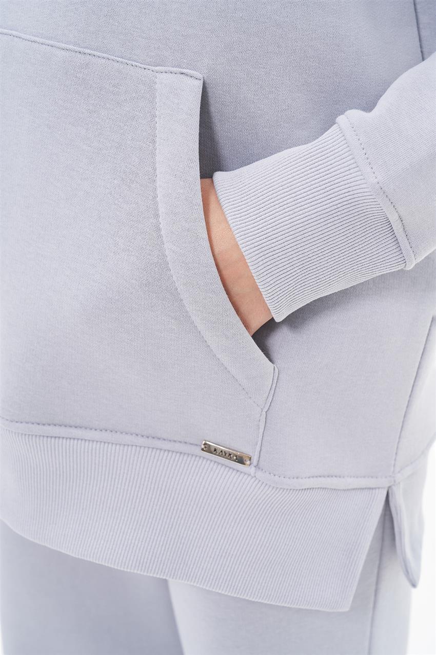 Basic Oversize Gri Sweatshirt